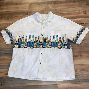 Men’s Vintage Hawaiian button down Beer Shirt Size 3XL